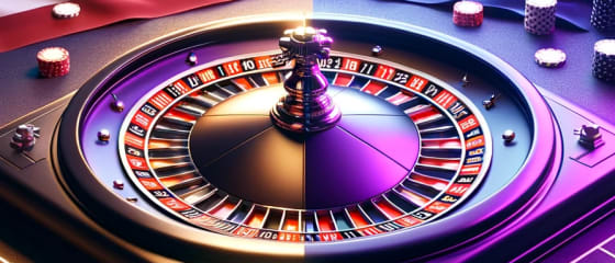 Amerikietiškos arba europietiškos ruletės pasirinkimas kazino „Live Dealer“.
